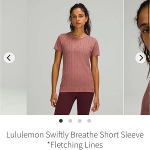 Lululemon Swiftly Breathe Short Sleeve Spiced Chai Size 8